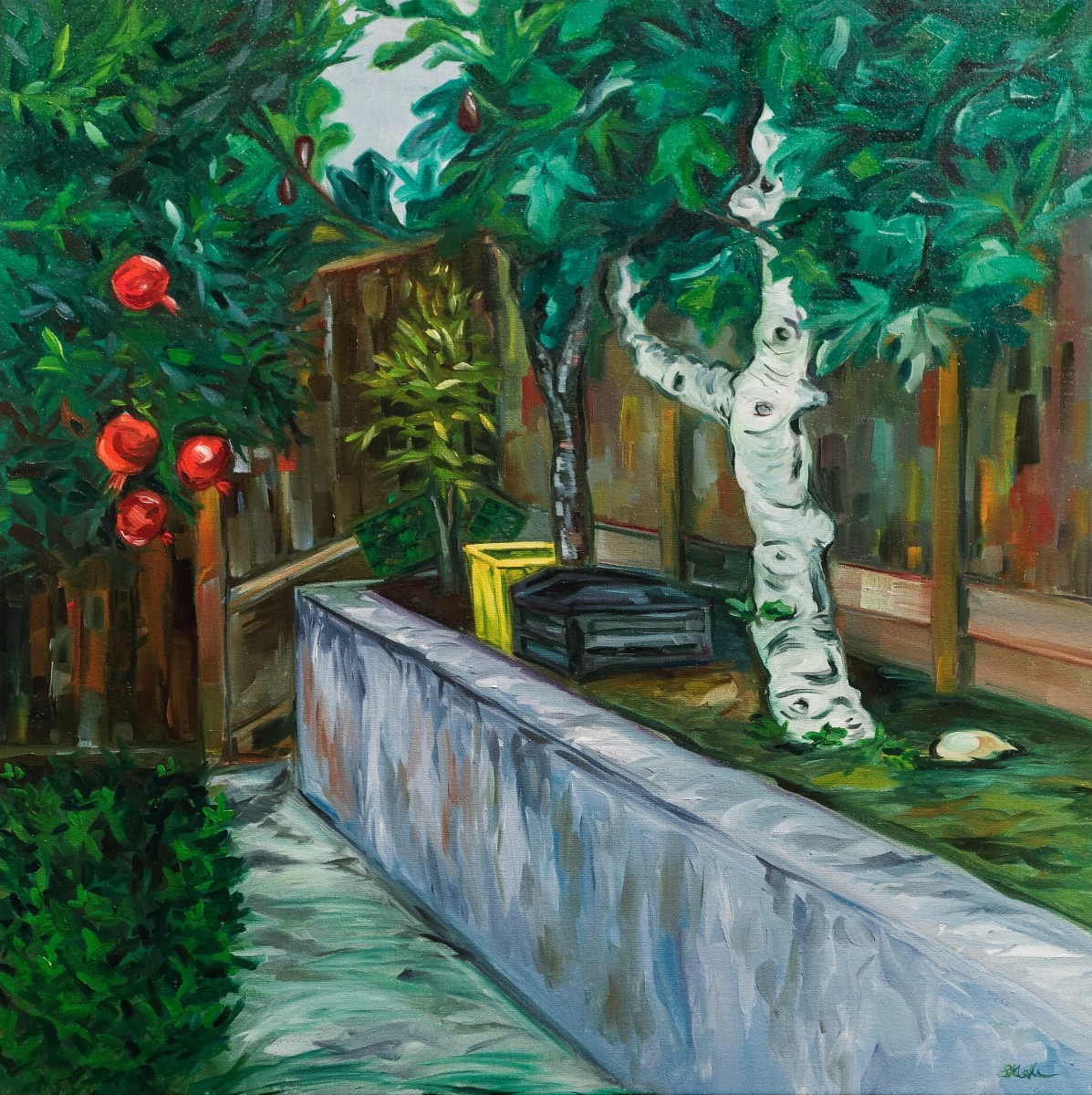 Garden with Fig Tree by Sonya Kleshik 