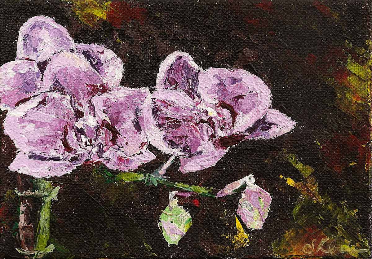 Three Pink Orchids by Sonya Kleshik, Image 1.