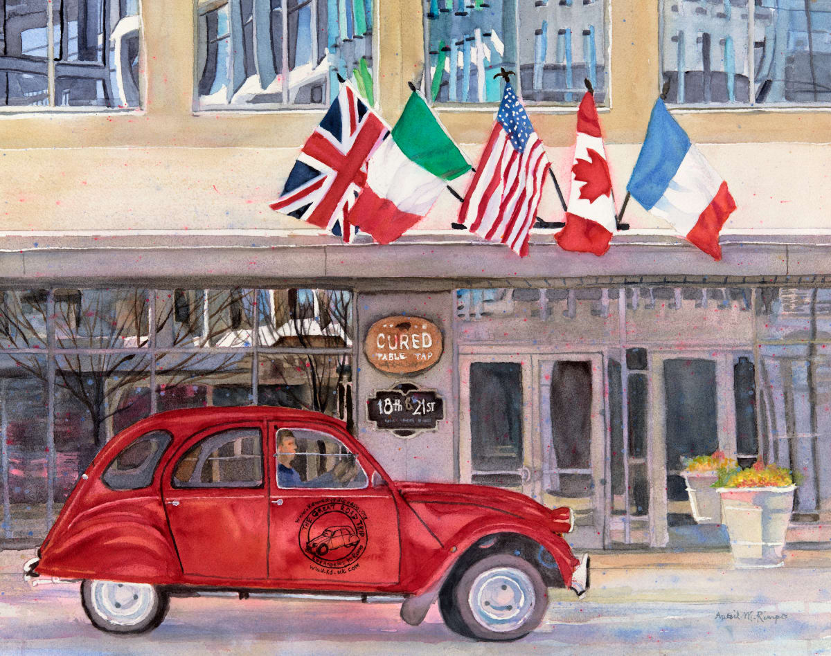 The Great Road Trip (Commission) by April Rimpo  Image: Painting to be auctioned as part of a fundraiser for Kennedy's Disease Association