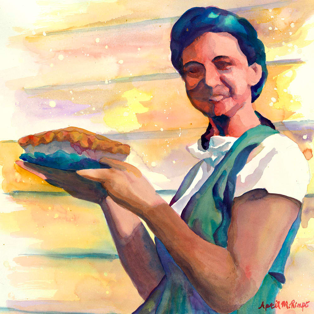Pie Anyone? (Limited Edition Archival Print on Canvas) 2/50 by April Rimpo 