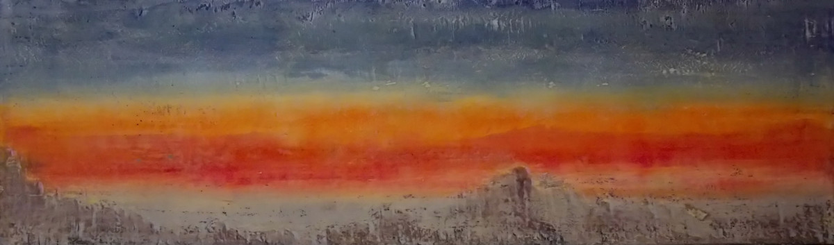 Mauntenbaiku (Biking) by Bernard Weston 