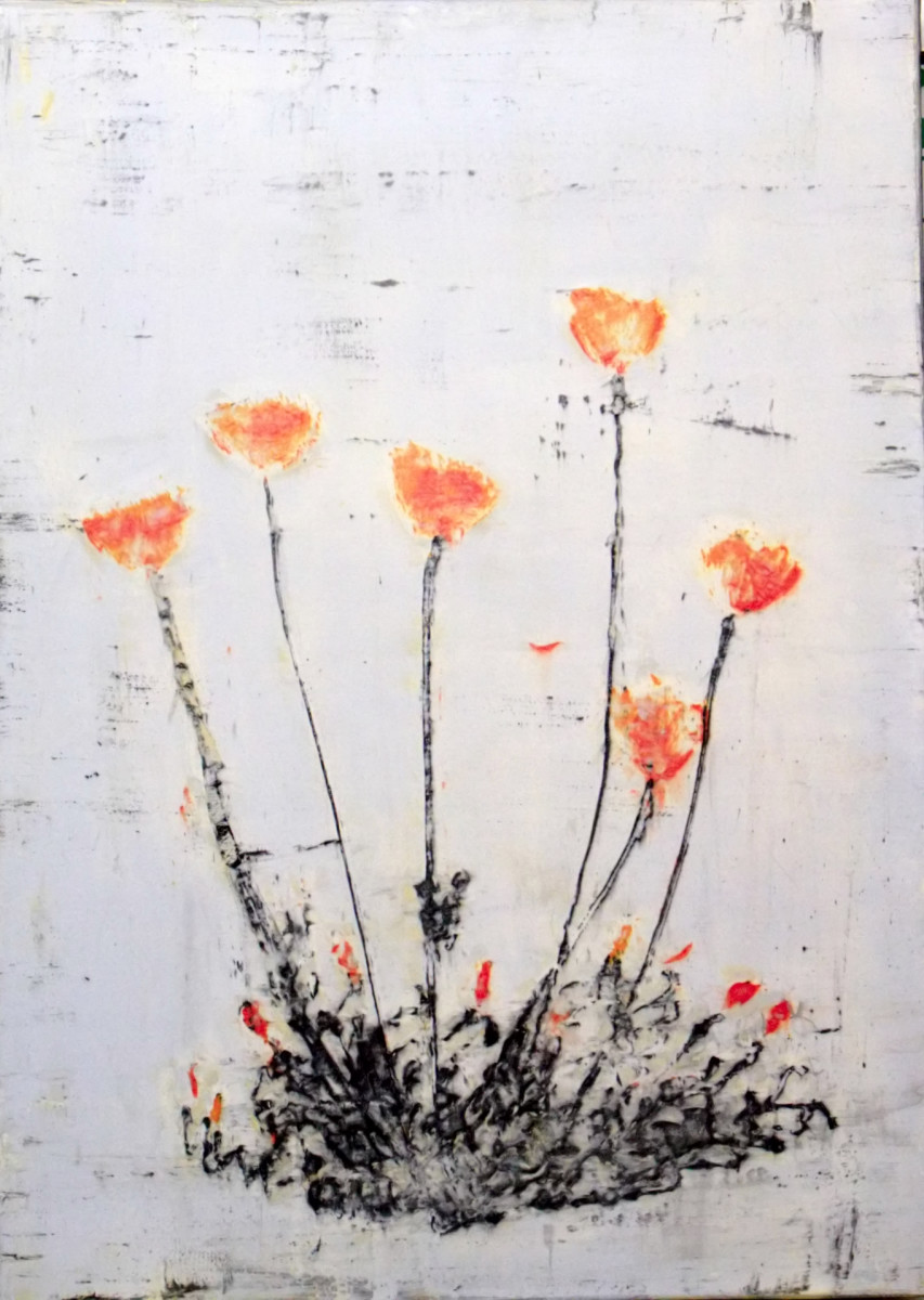 Orenji-iro no popī (Orange Poppy) by Bernard Weston 