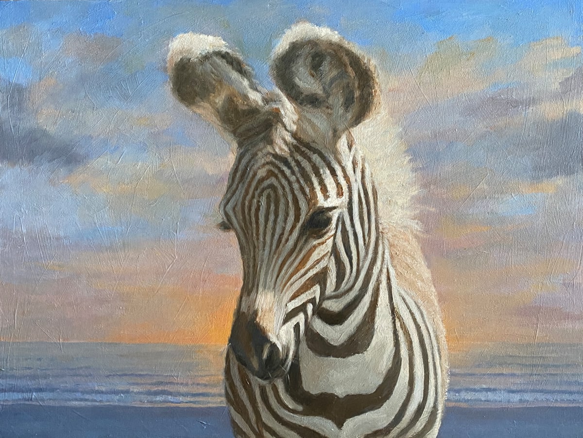 Zebra on the Beach 