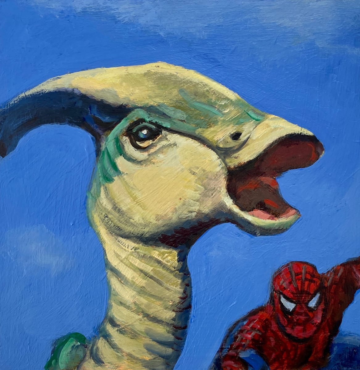 Dinosaur and Spiderman 