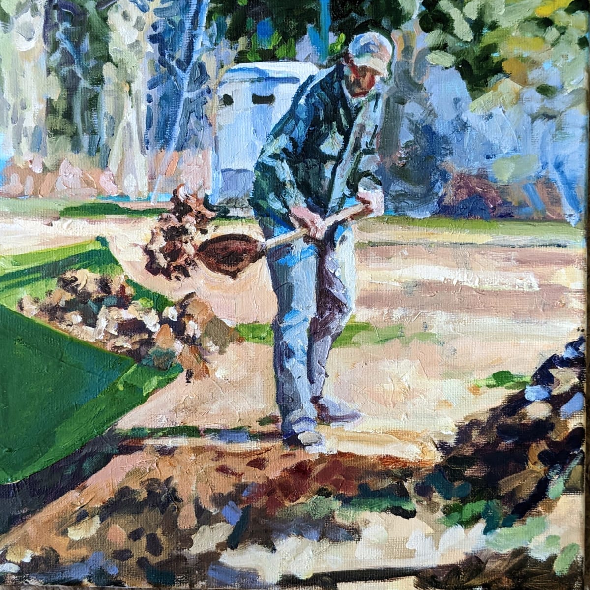 Shoveling; Homestead family, ID by Rachel Catlett 