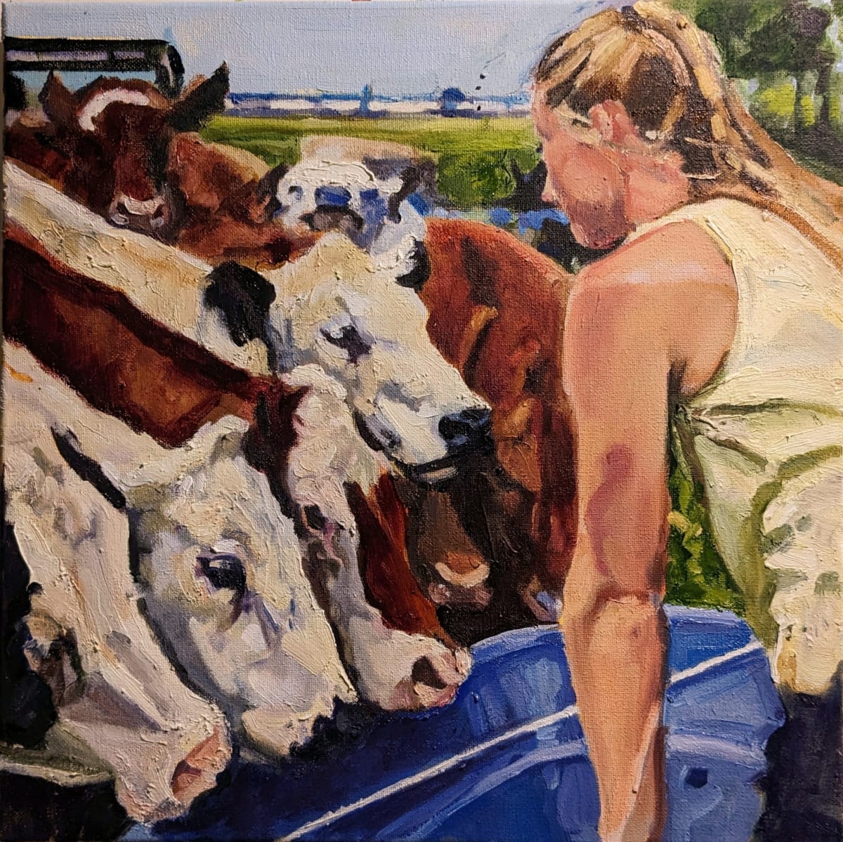 Water Tank for Cattle; Reimer Family Farm WI by Rachel Catlett 