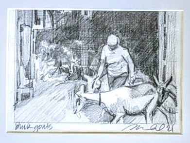 Milk Goats by Rachel Catlett 