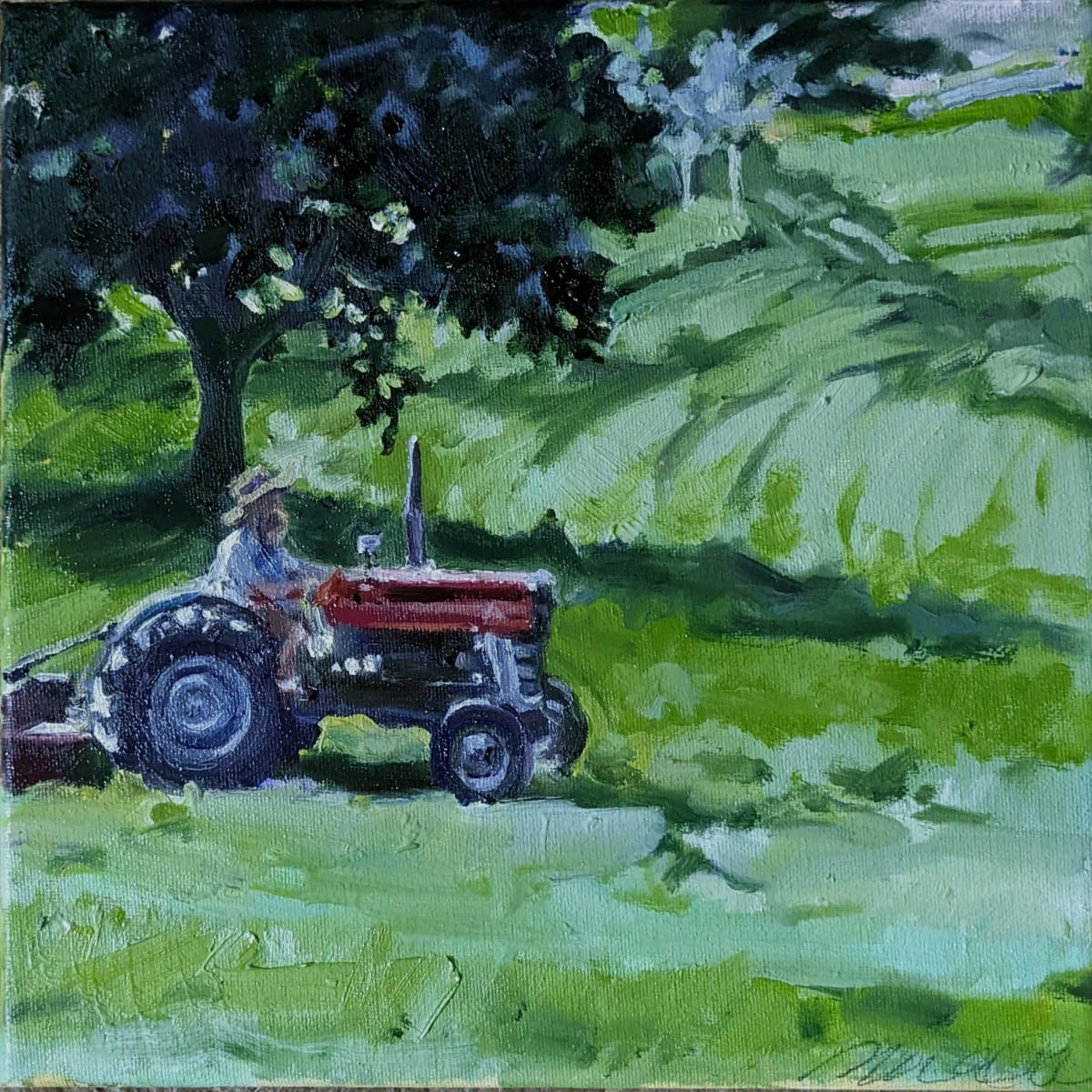Mowing with Dad by Rachel Catlett, Image 1.