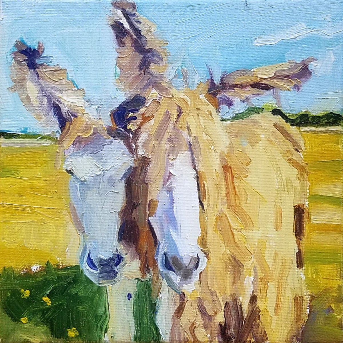 Poitou Donkeys by Rachel Catlett 