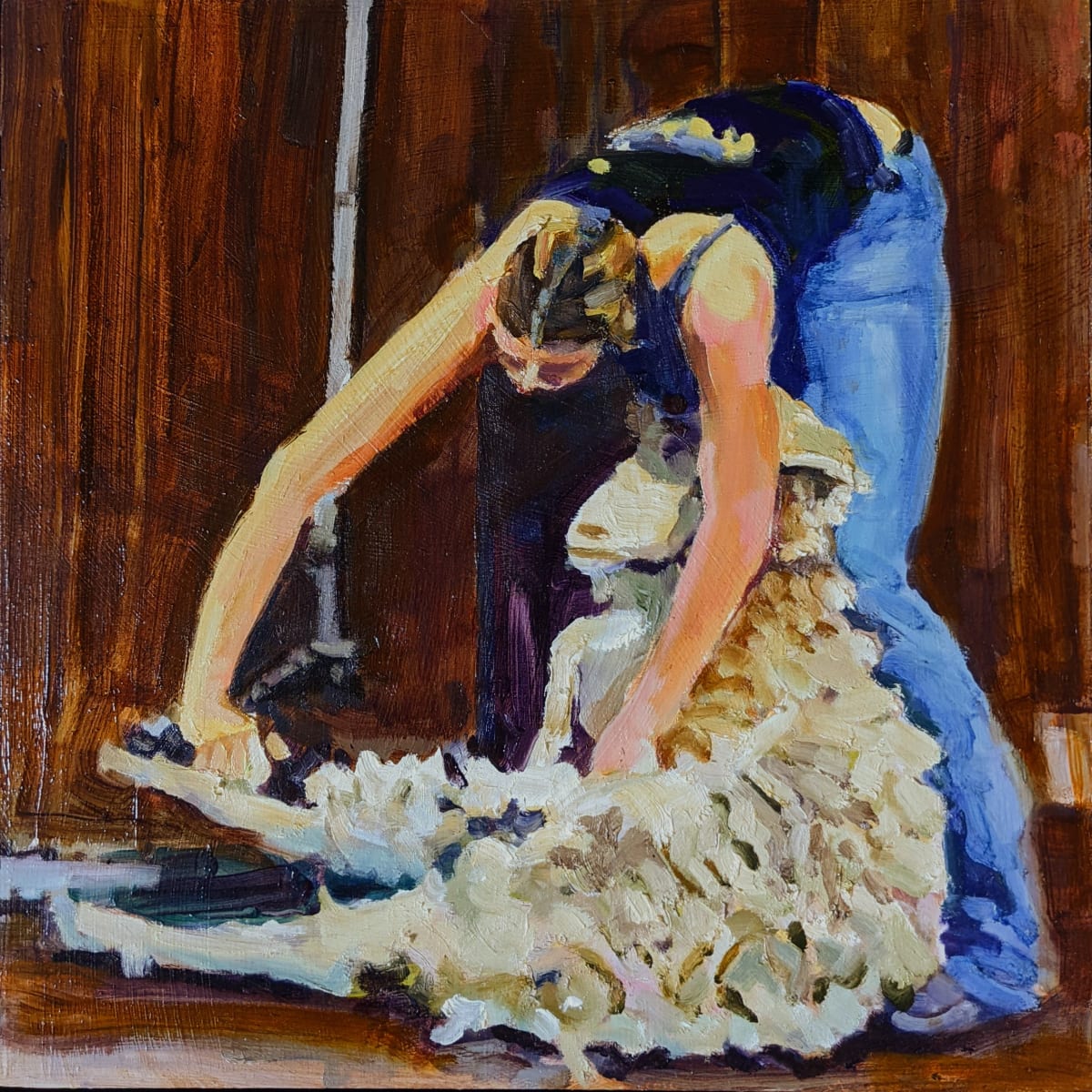Sheep Shearer I by Rachel Catlett, Image 1.