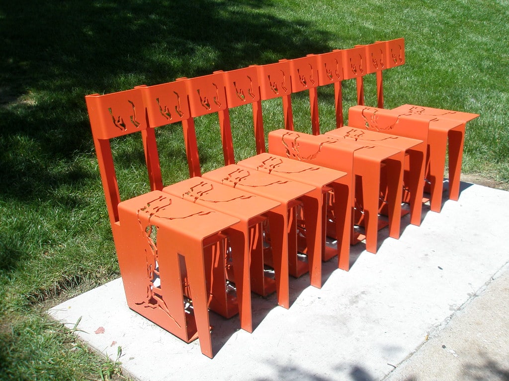 Untitled No. 8 by Bahr Vermeer Haecker  Image: The sculptural bench in it's original location in the Gene Leahy Mall