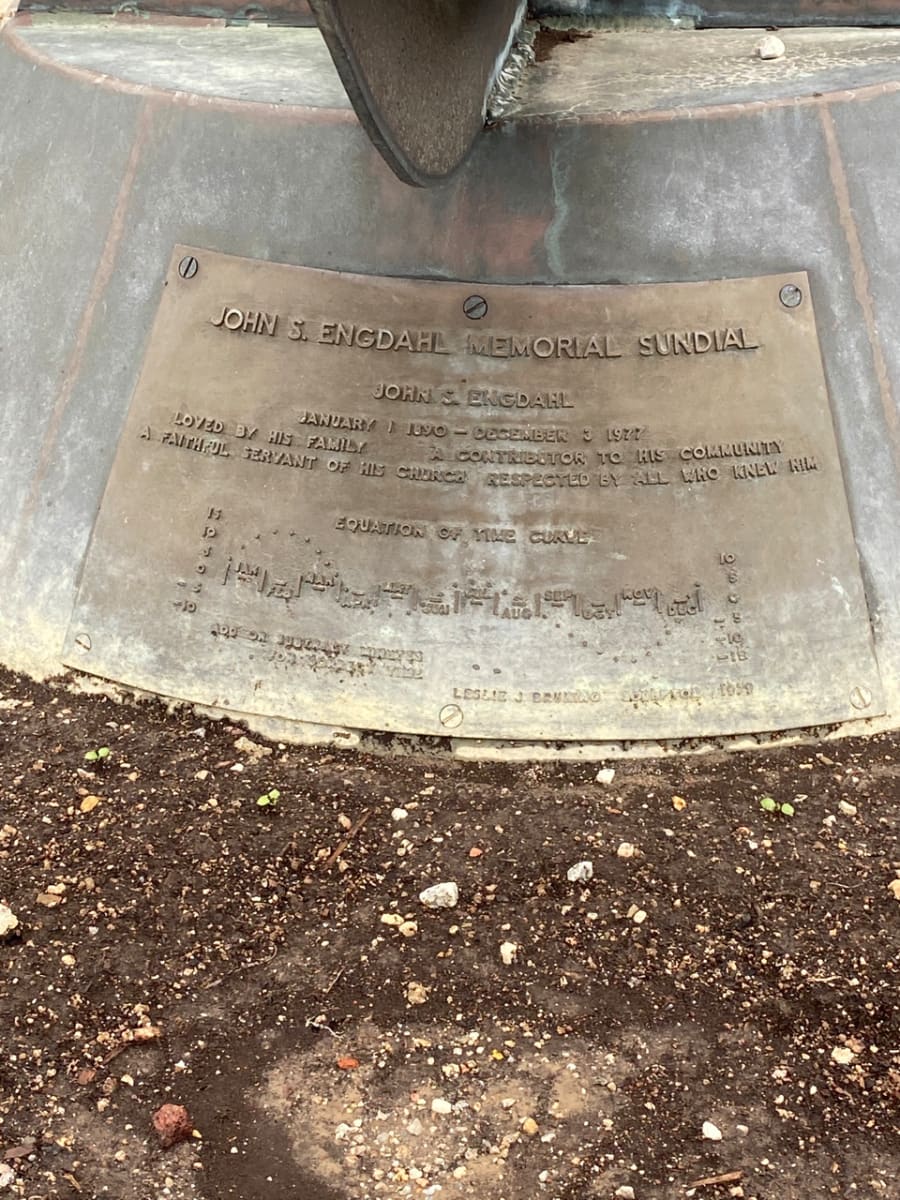 John S. Engdahl Memorial Sundial by Leslie Bruning, Image 1.