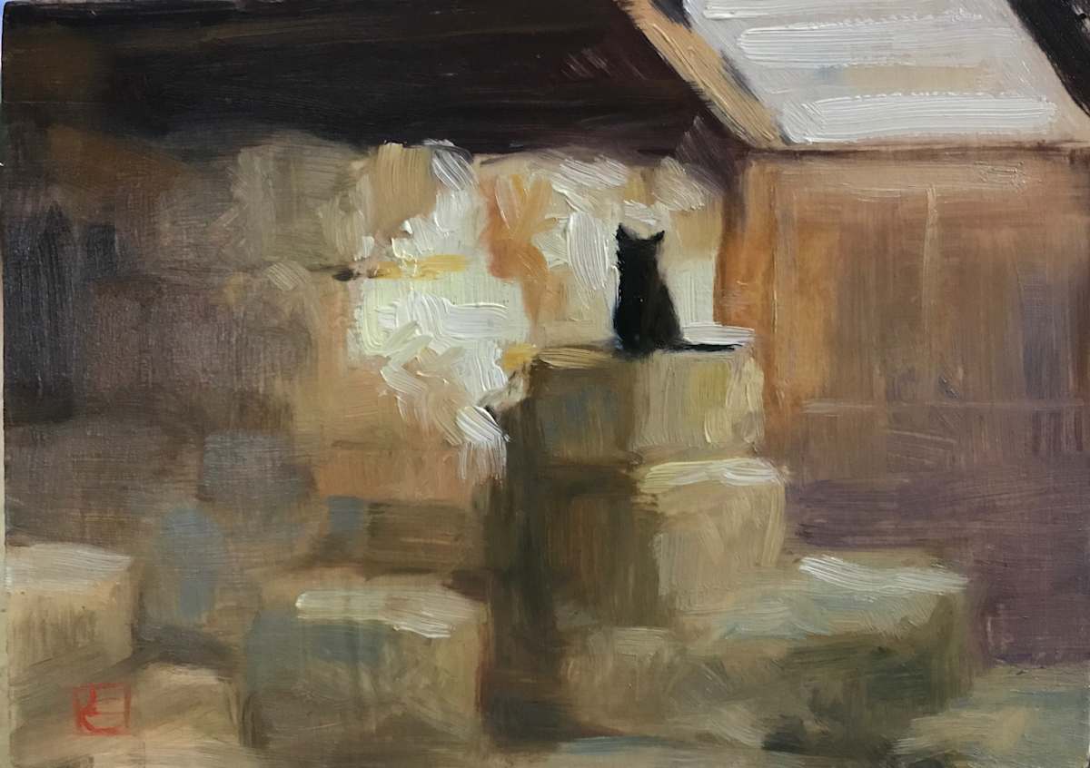 Barn Cat OIL by Lisa Gleim, Image 1.