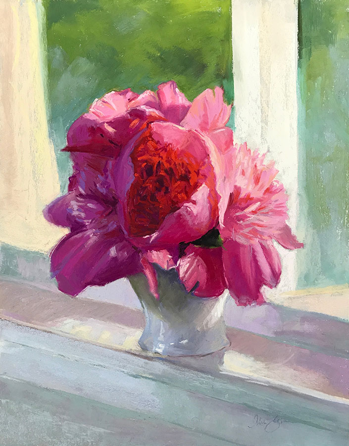 Kitchen Window Peonies by Lisa Gleim 