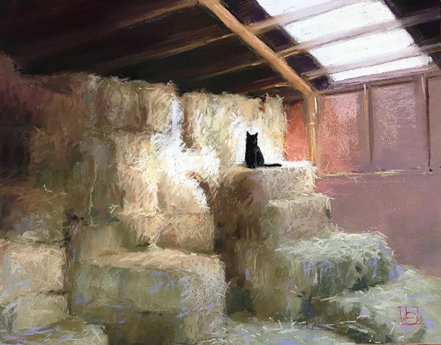 Barn Cat-PASTEL by Lisa Gleim, Image 1.