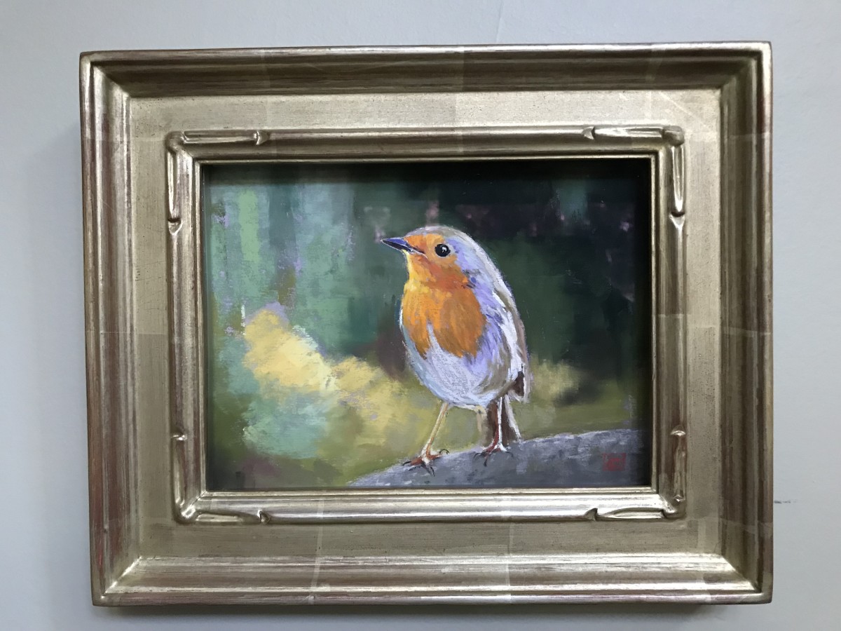 Erithacus rubecula by Lisa Gleim 