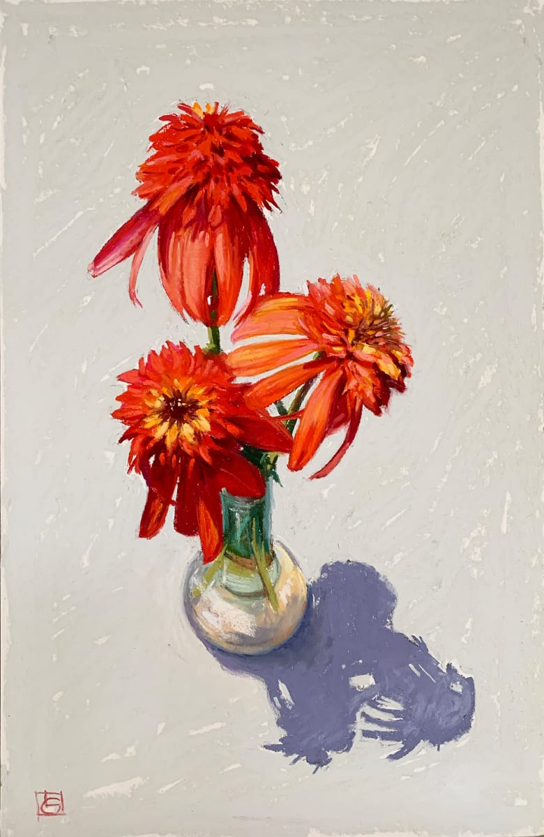 Hot Papaya Coneflowers by Lisa Gleim, Image 1.