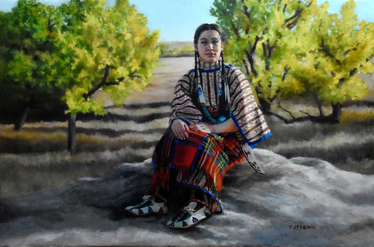 Girl With a Plaid Blanket by Theresa Otteson  Image: Girl With a Plaid Blanket