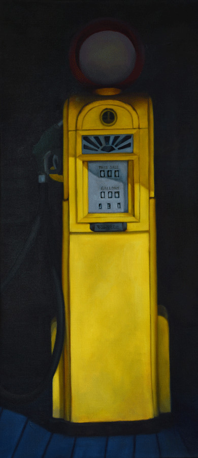 Yellow Gas Pump by Theresa Otteson 