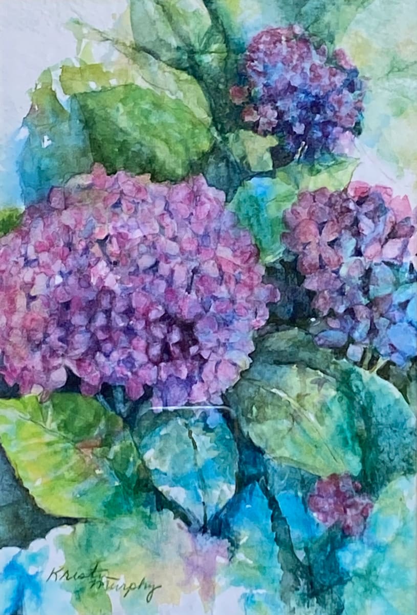 Endless Summer by Kristin Murphy  Image: "Endless Summer" Hydrangeas, an original watercolor painting by Kristin Murphy