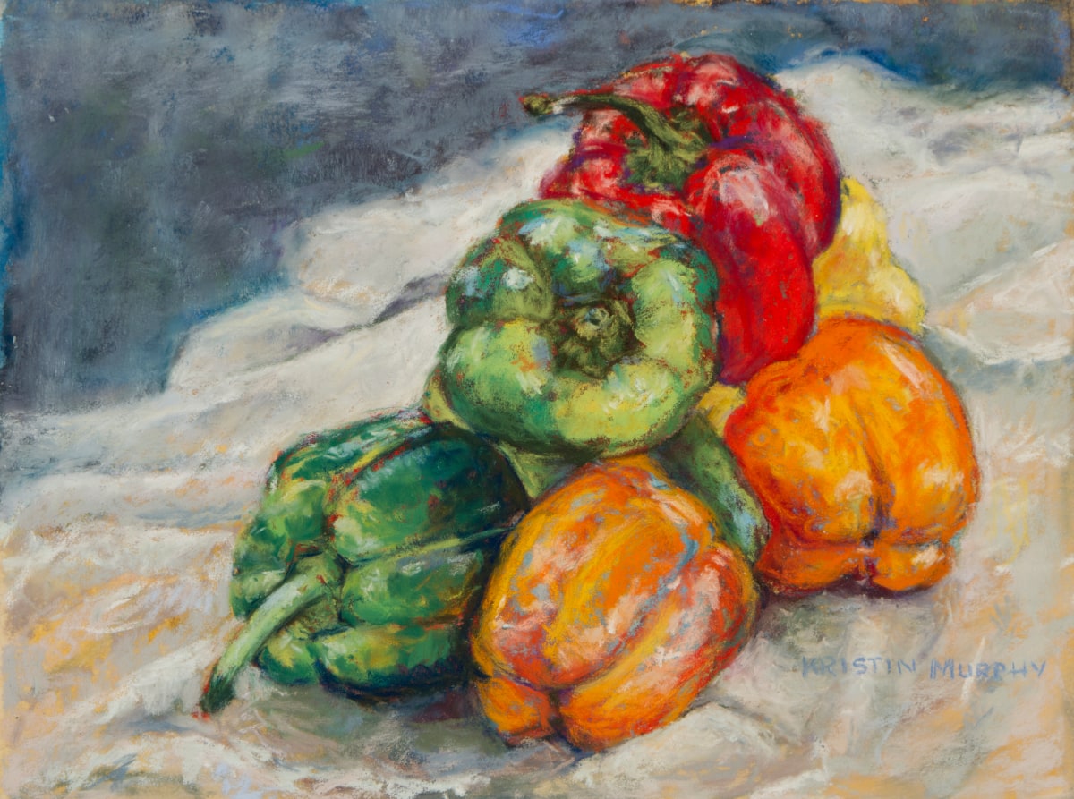 Pepper Pile by Kristin Murphy  Image: Pepper Pile is a pastel painting