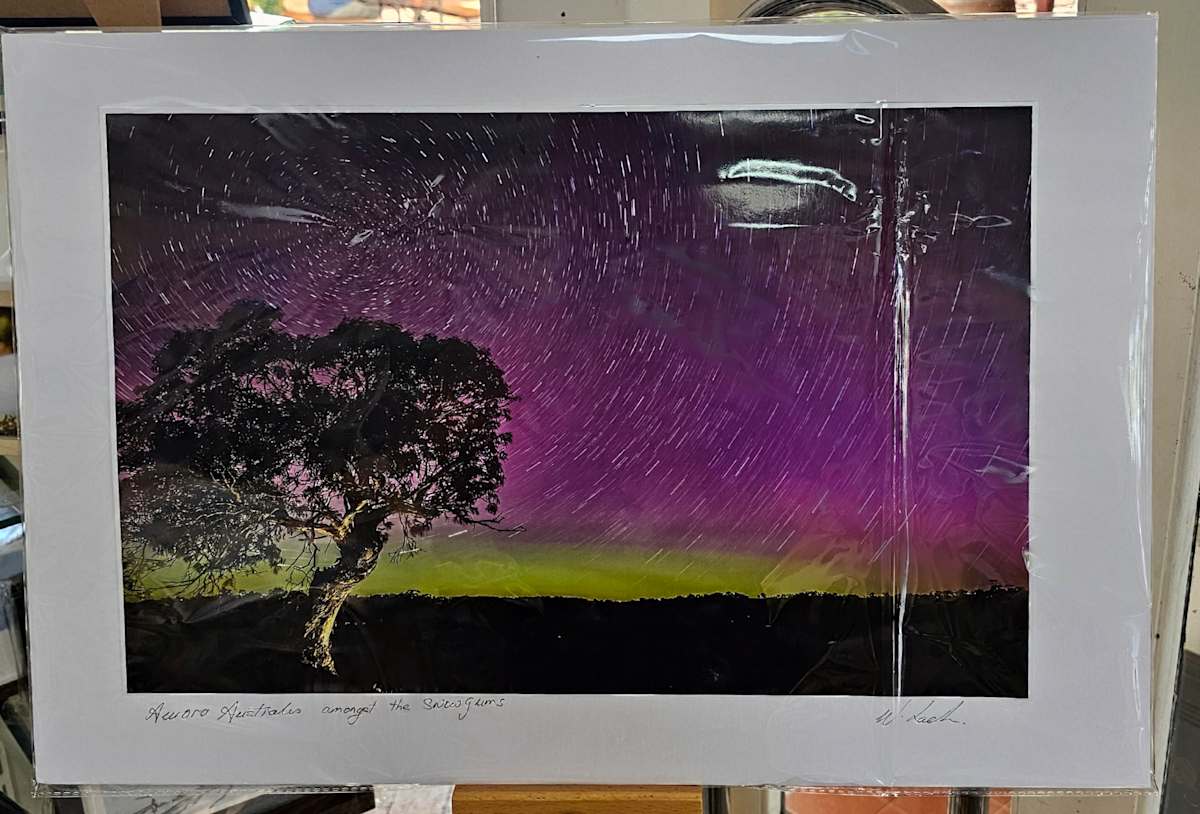 Aurora Australis and snow gums by Wanda Lach, Image 1.