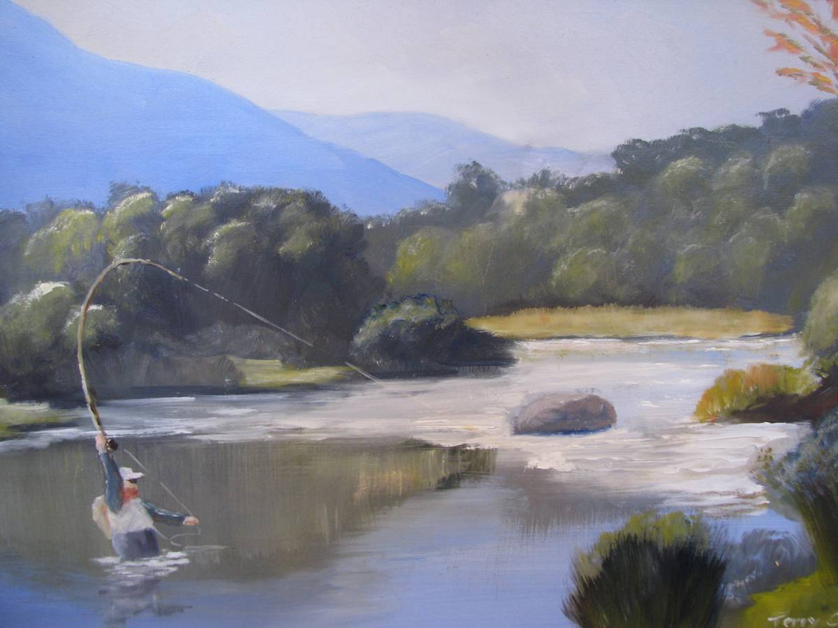 On Thredbo River by Terry Chalk, Image 1.