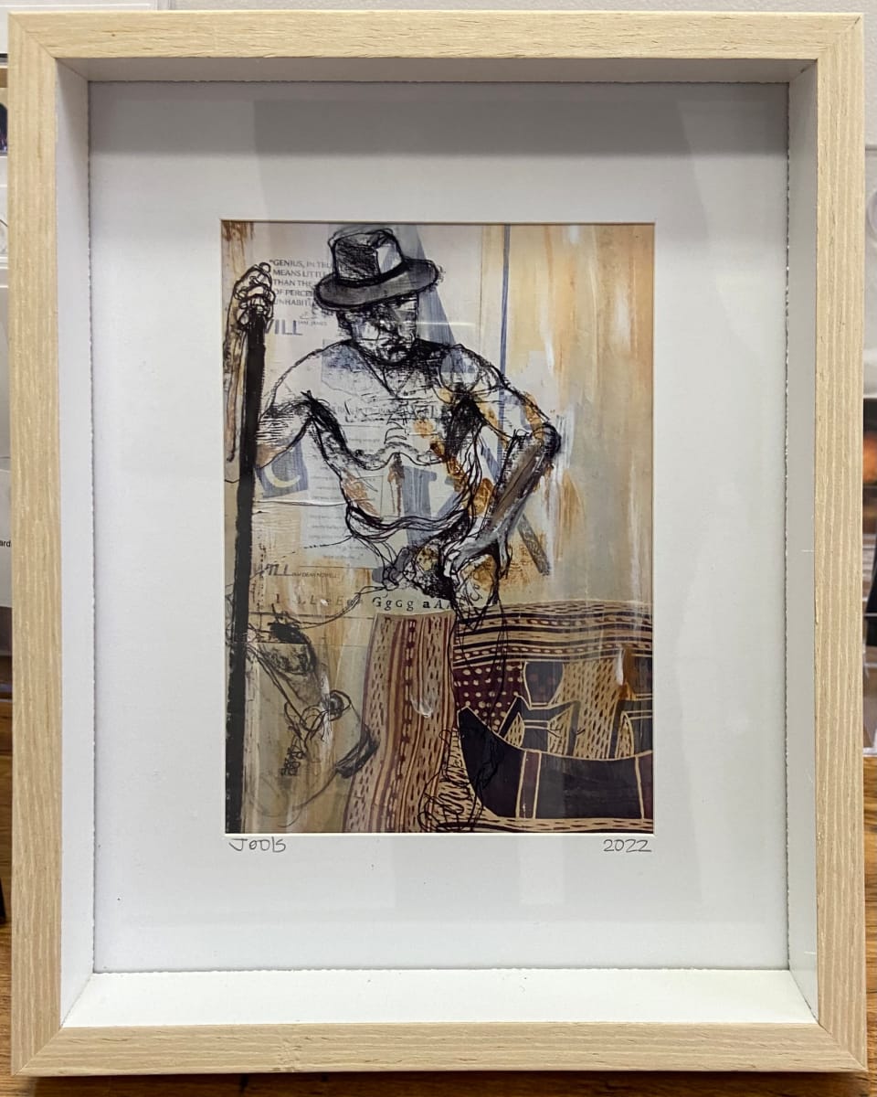 “Bushman” original life drawing print by Julie Herringe 
