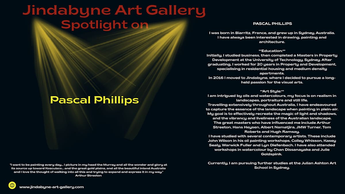 Spotlight on Pascal Phillips by Jindabyne Art Gallery, Image 1.