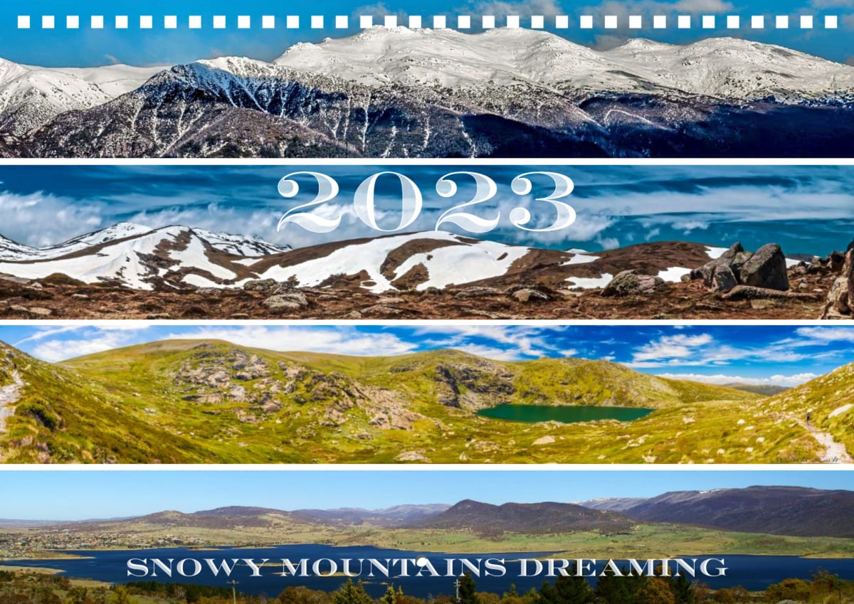 SMD 2023 Calendar by Wanda Lach  Image: 2023 Snowy Mountains Dreaming Calendar