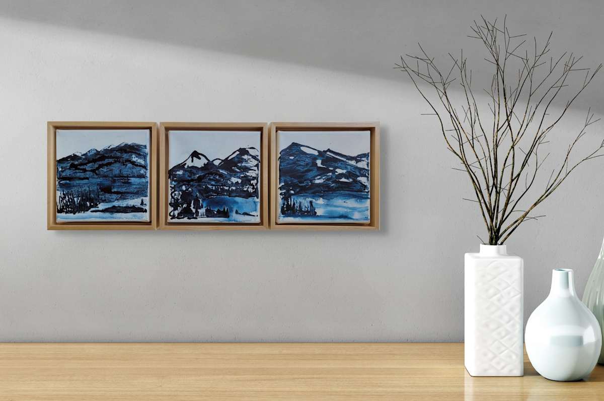 Blue Mountain Tryptich by Kim Roberts, Image 1.