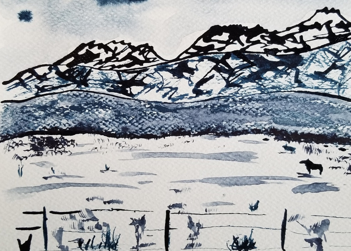 Horse in Winter by Kim Roberts 