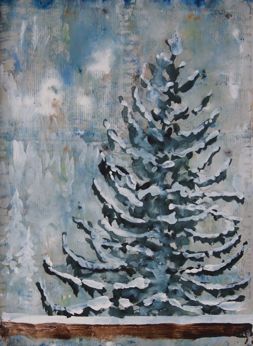 THE LONELY OPTIMISTIC PINE TREE ON THE WINTER SOLSTICE - Mégève 