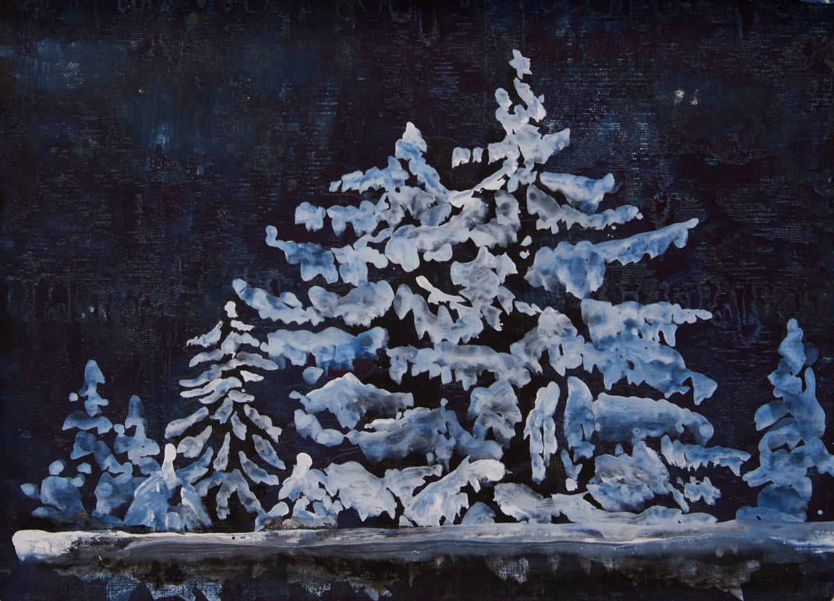 THESE PINE TREES: WHAT ARE THEIR DREAMS MADE OF TONIGHT? - Megève 