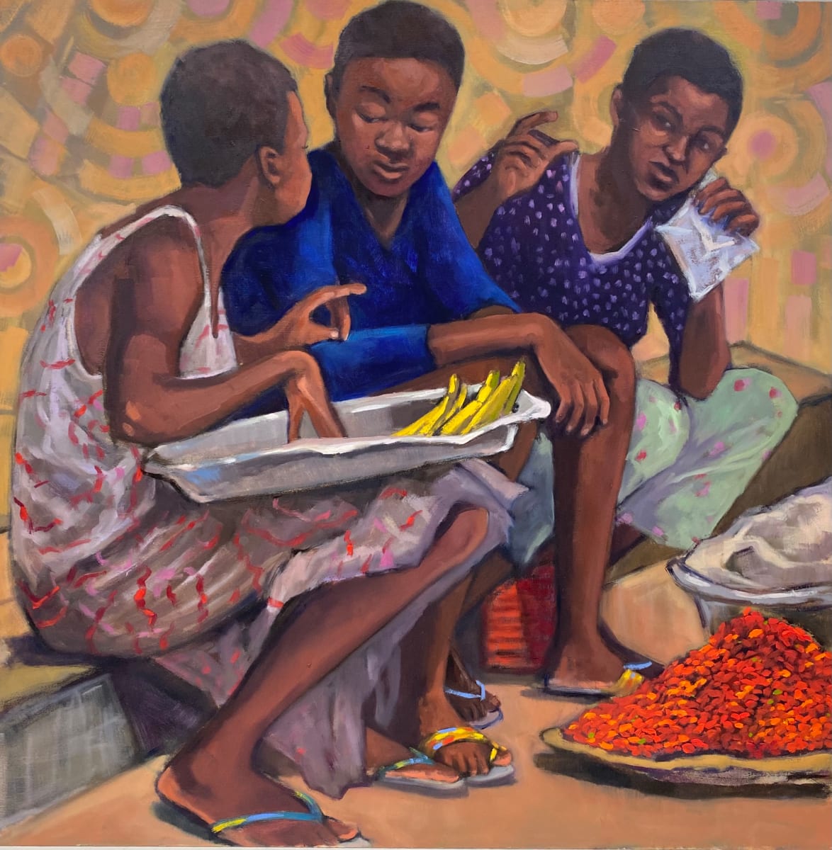 Sharing A View by Anne Blankson-Hemans Fine Art 