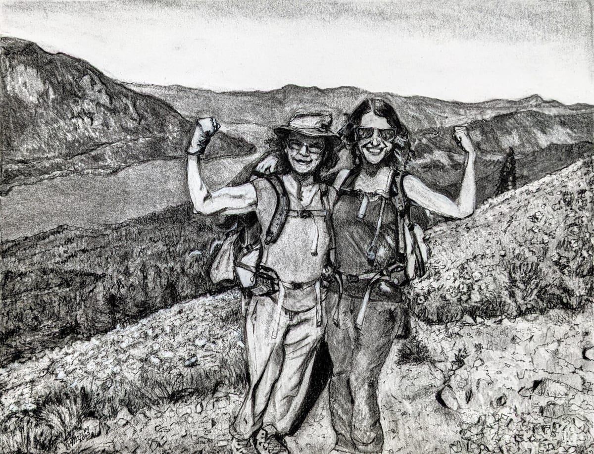 Susan and Ali Koch by Cynthia Mosser  Image: Susan and Ali Koch (mother and daughter) on Dog Mountain in Washington State.