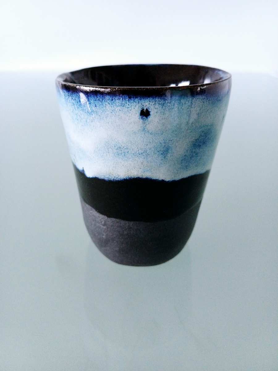 Blue Mist Keep Cup by Jo Richards Hooker Artist, Image 1.