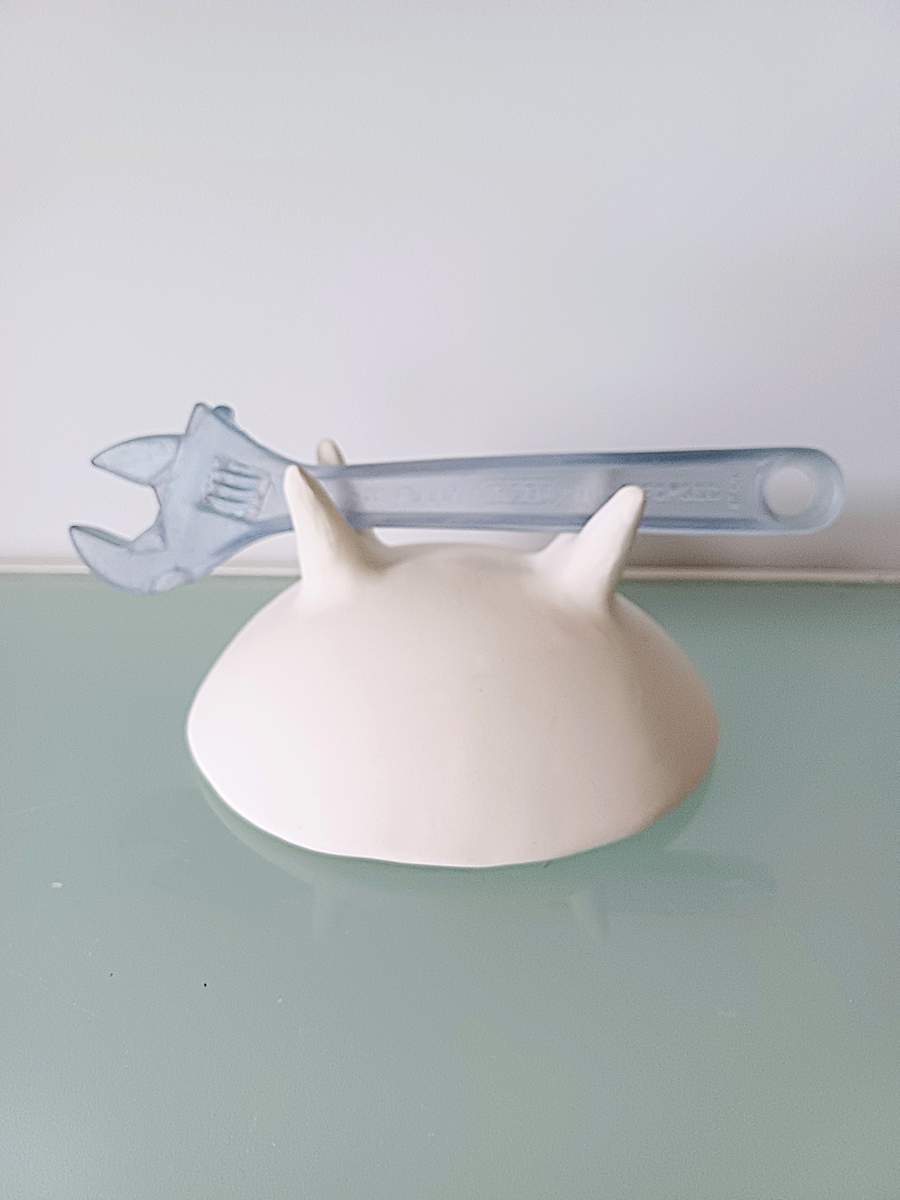 Crescent - glass grey by Jo Richards Hooker Artist, Image 1.