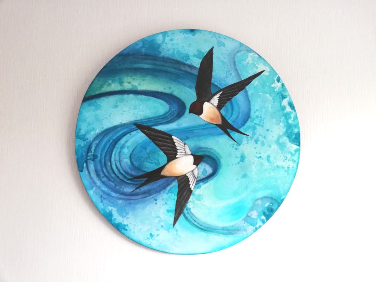 Loyal Blue by Jo Richards Mixed Media Artist 