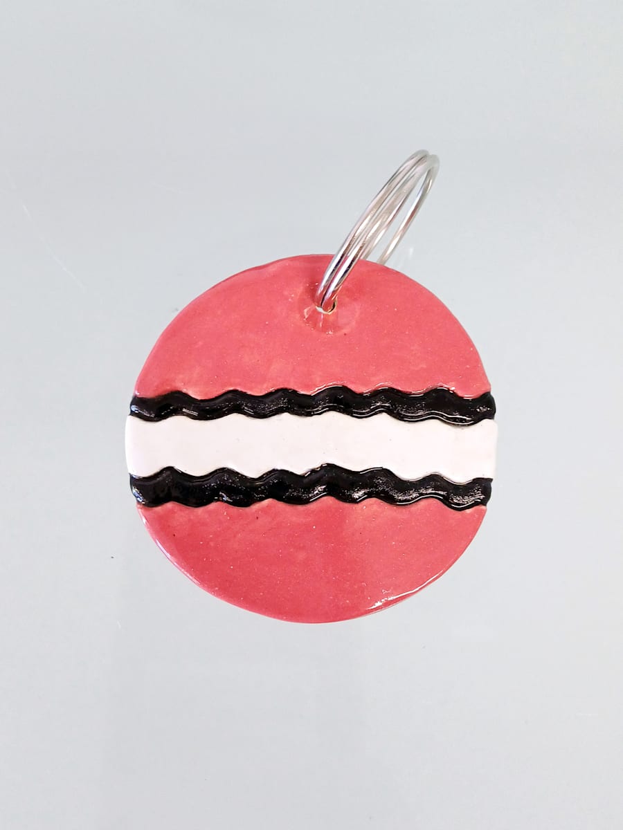Key Ring - Pink Licorice Allsorts by Jo Richards Hooker Artist, Image 6.