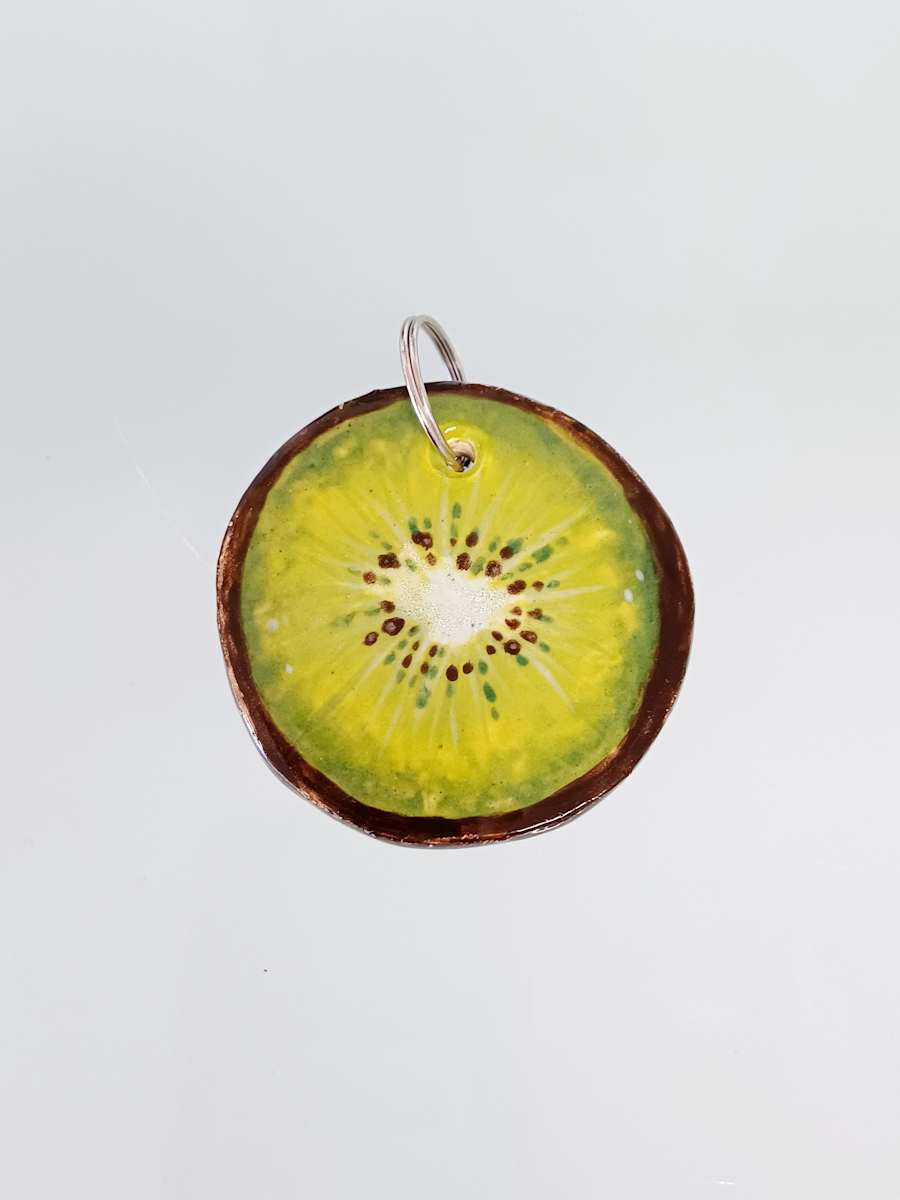 Key Ring - Kiwifruit by Jo Richards Hooker Artist 