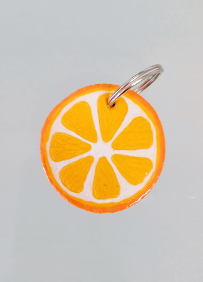 Key Ring - Orange by Jo Richards Hooker Artist 