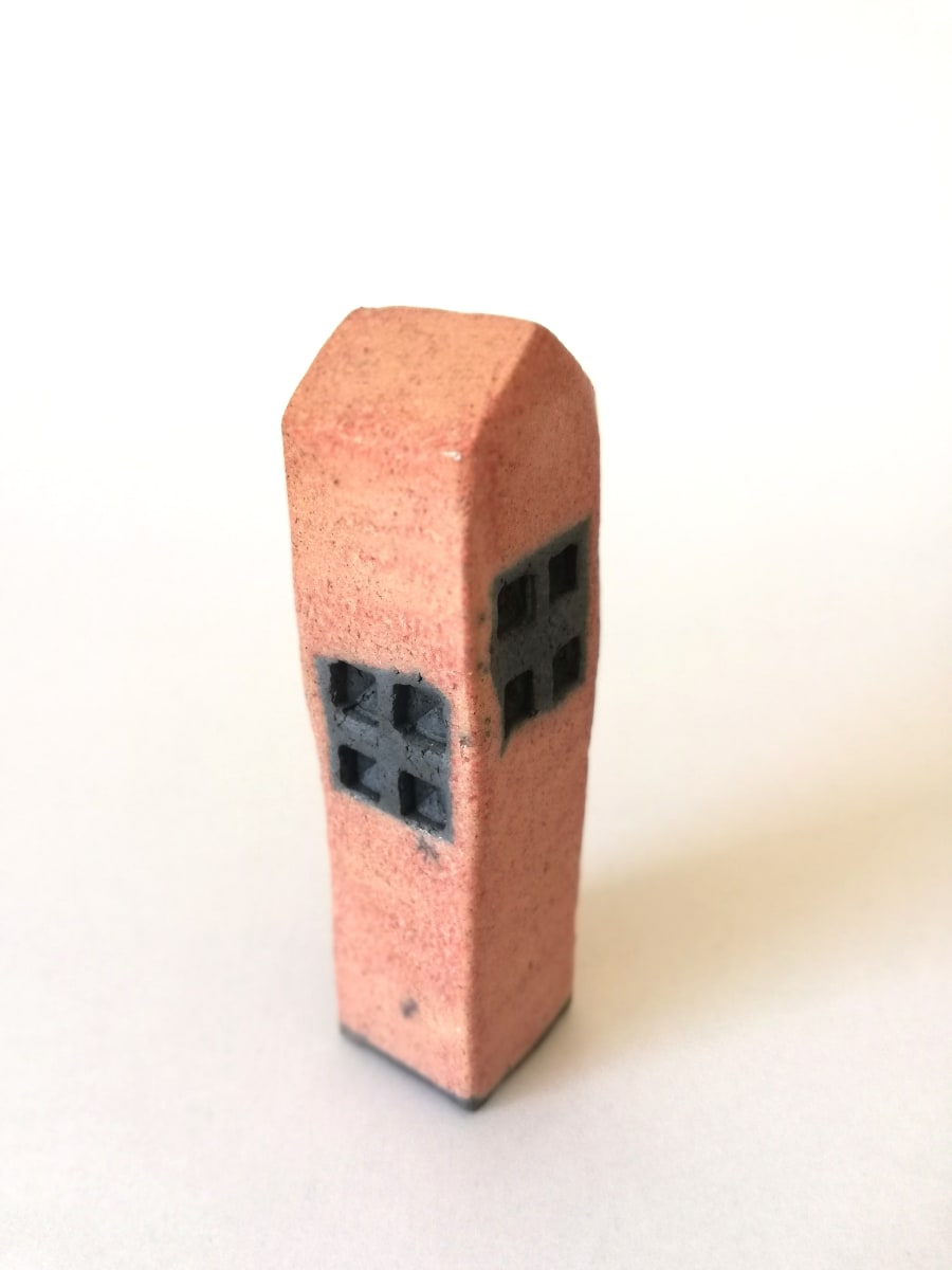 Raku House - terracotta by Jo Richards Mixed Media Artist 