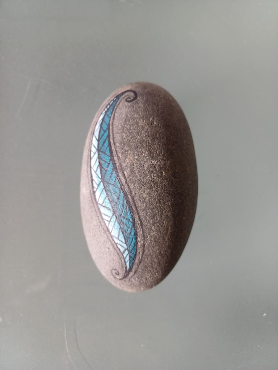 Tattooed comfort stone 2 by Jo Richards Hooker Artist 