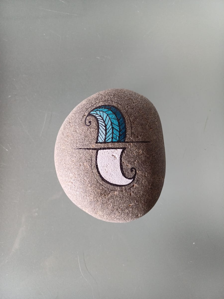 Tattooed comfort stone 3 by Jo Richards Hooker Artist 