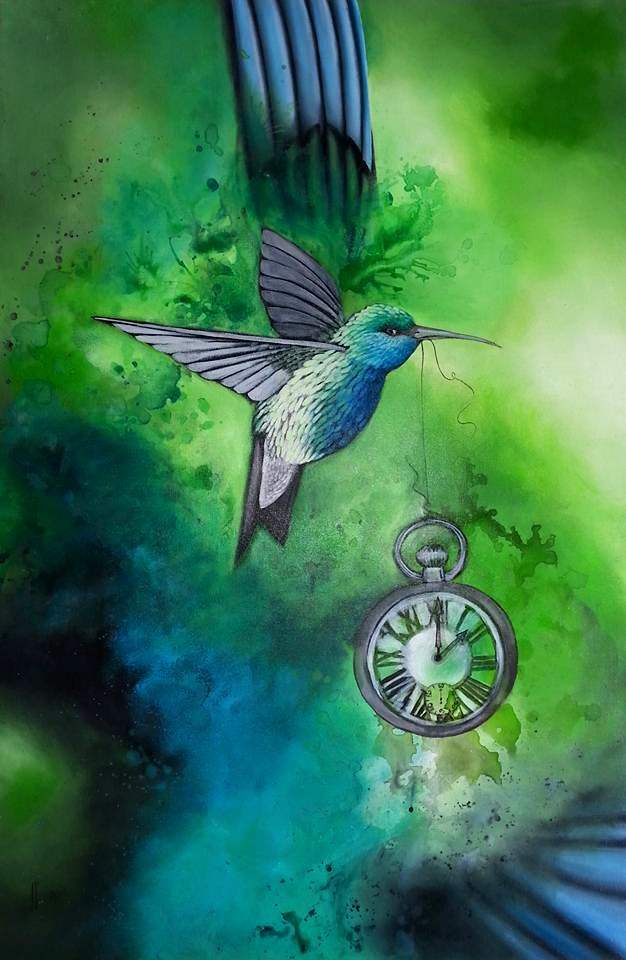 The Little Timekeeper by Jo Richards Mixed Media Artist, Image 1.