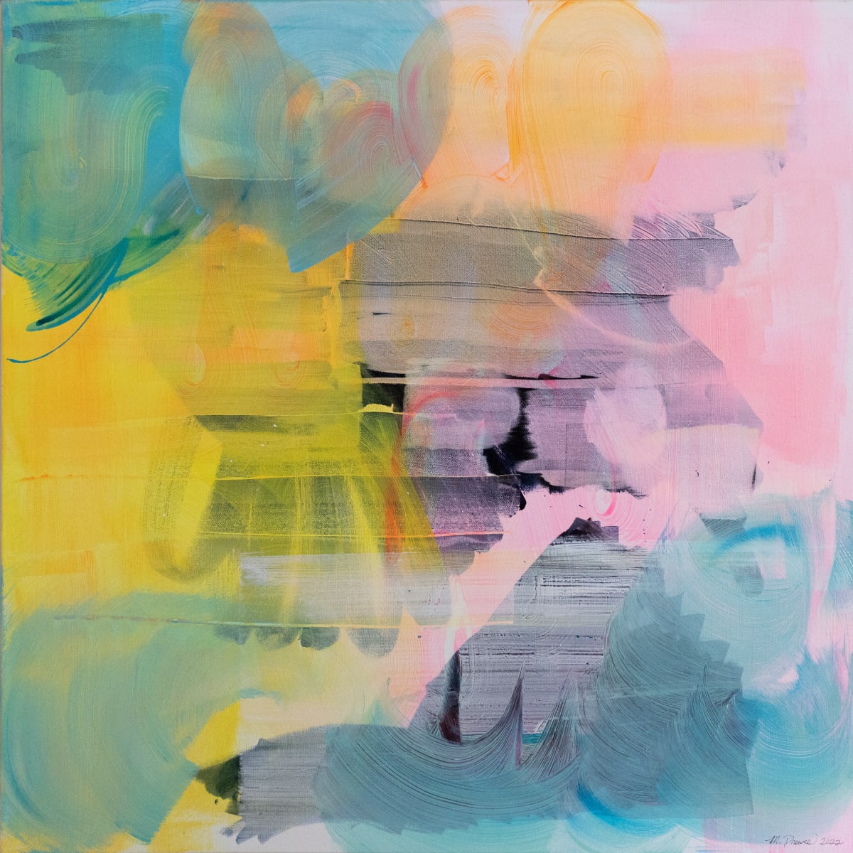 Summer Fruit Basket by M. M. Drewes  Image: Colorful acrylic on canvas.