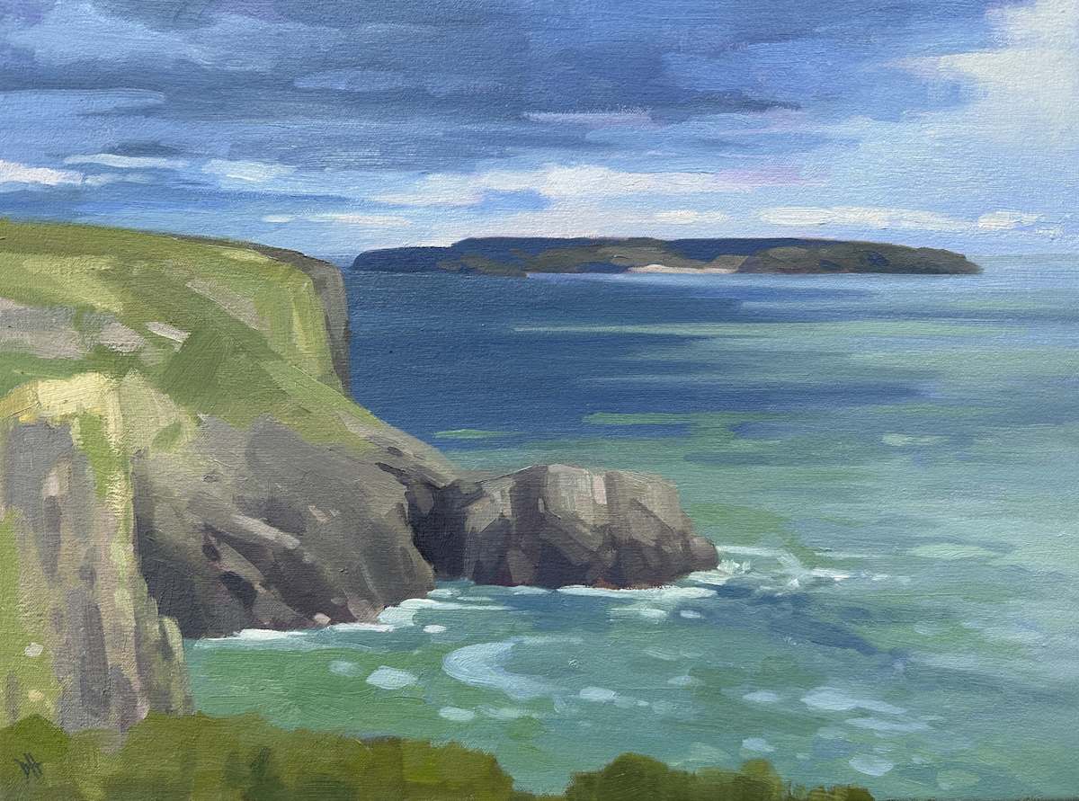 Brooding Sky Over Lydstep by Dawn Harries 