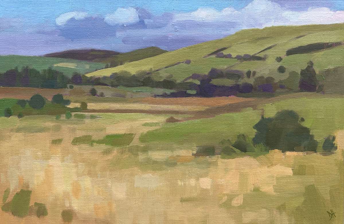 Winter Grass at Llantrisant by Dawn Harries 