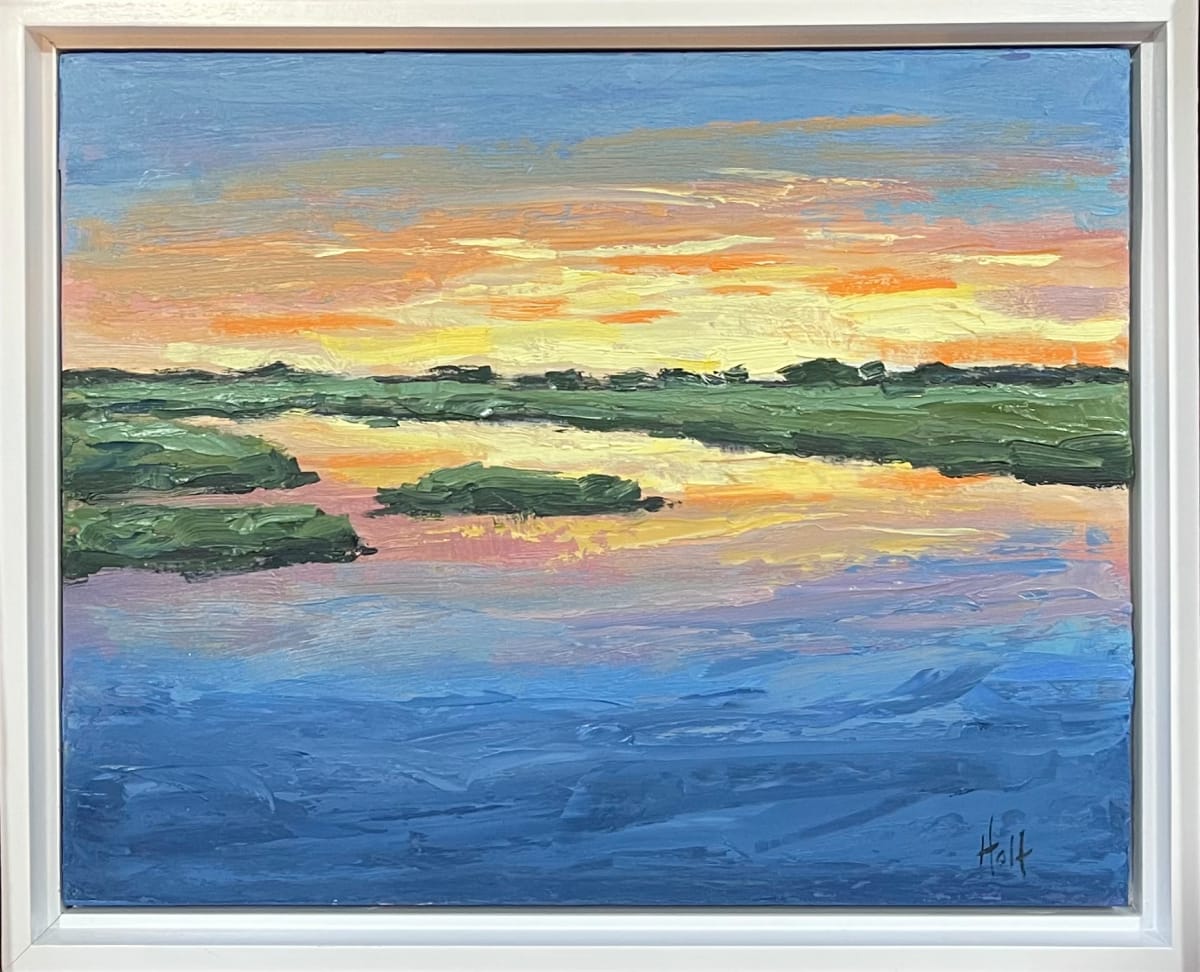 Sunset's over marsh by Holt Cleaver 